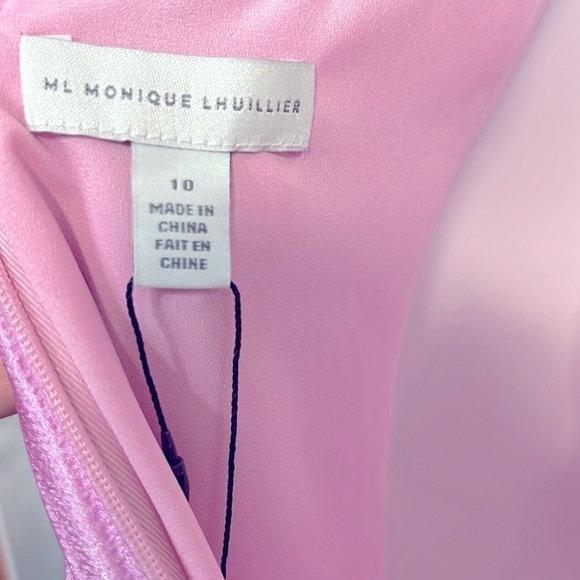 NWT - Anthropologie Monique Lhuillier Plissé Pleat Luxe Satin Halter Dress - Picture 5 of 5